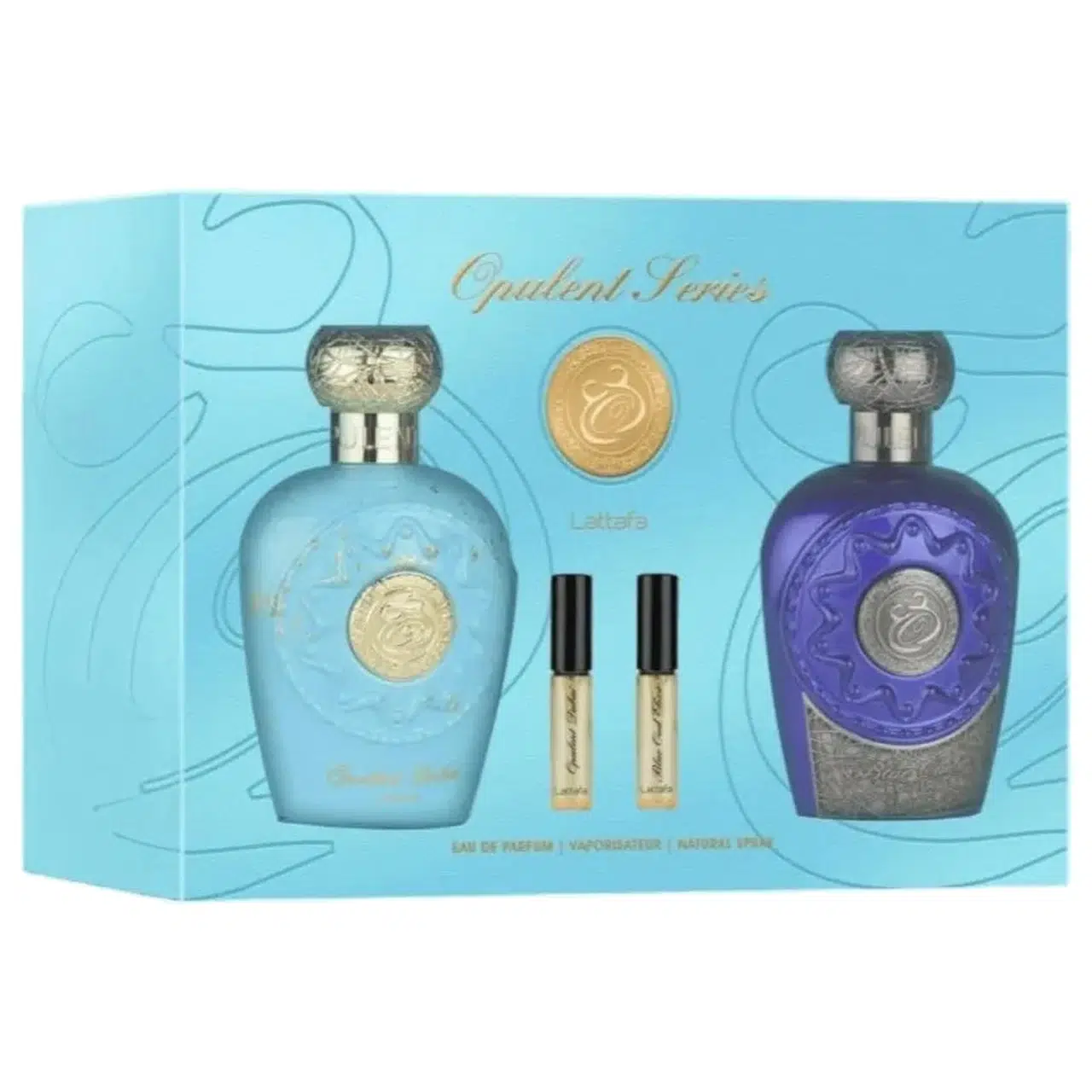 Lattafa Opulent Dubai & Blue Oud Elixir подаръчен комплект 4 в 1 2 Lattafa Opulent Dubai & Blue Oud Elixir подаръчен комплект 4 в 1 – снимка 2